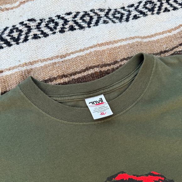 Vintage 2000's John Lennon Green Red Revolution Evolution Peace Tee Shirt Sz XL - Picture 5 of 7